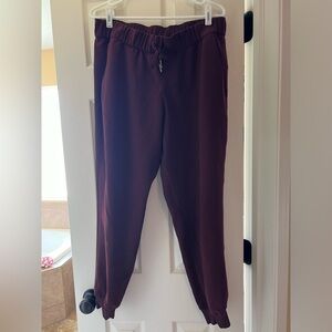 Maroon Lululemon Joggers, Size 10